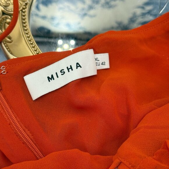 🆕 MISHA COLLECTION 🧿 NWOT Red Sapphire Sequins Maxi Dress, Sz XL US 10 - Picture 11 of 12